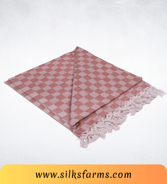 Silk & Farm Super Soft Lightweight Premium Bhagalpuri Dull Chadar – Pure Cotton Feel, All-Season Comfort Blanket, Handcrafted in Bhagalpur - SK037