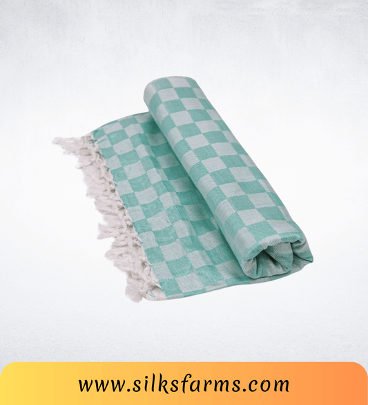 Silk & Farm Super Soft Lightweight Premium Bhagalpuri Dull Chadar – Pure Cotton Feel, All-Season Comfort Blanket, Handcrafted in Bhagalpur - SK010