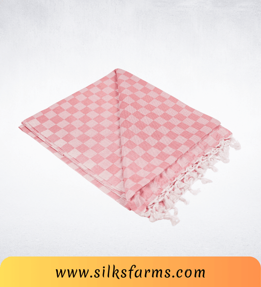 Silk & Farm Super Soft Lightweight Premium Bhagalpuri Dull Chadar – Pure Cotton Feel, All-Season Comfort Blanket, Handcrafted in Bhagalpur - SK027