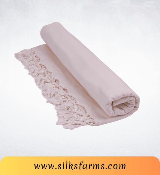 Silk & Farm Super Soft Lightweight Premium Bhagalpuri Dull Chadar – Pure Cotton Feel, All-Season Comfort Blanket, Handcrafted in Bhagalpur - SK029