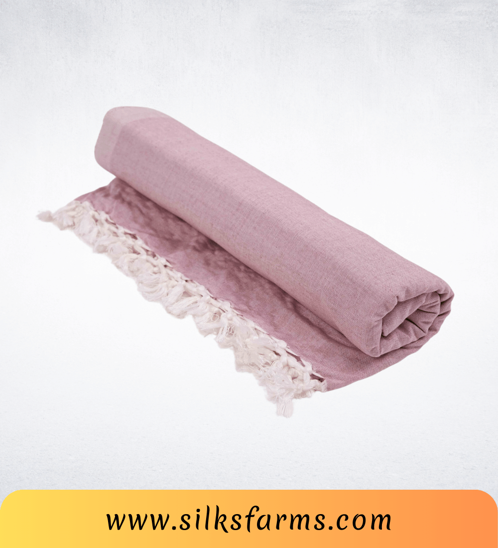 Silk & Farm Super Soft Lightweight Premium Bhagalpuri Dull Chadar – Pure Cotton Feel, All-Season Comfort Blanket, Handcrafted in Bhagalpur - SK034