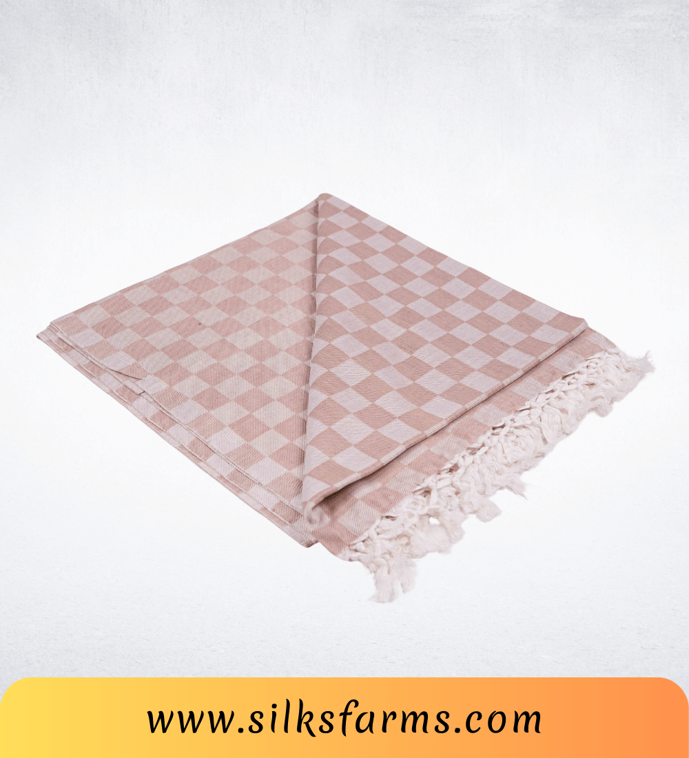 Silk & Farm Super Soft Lightweight Premium Bhagalpuri Dull Chadar – Pure Cotton Feel, All-Season Comfort Blanket, Handcrafted in Bhagalpur - SK035