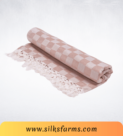 Silk & Farm Super Soft Lightweight Premium Bhagalpuri Dull Chadar – Pure Cotton Feel, All-Season Comfort Blanket, Handcrafted in Bhagalpur - SK035