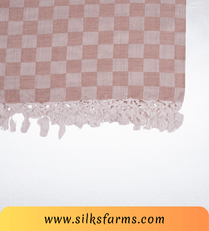 Silk & Farm Super Soft Lightweight Premium Bhagalpuri Dull Chadar – Pure Cotton Feel, All-Season Comfort Blanket, Handcrafted in Bhagalpur - SK035