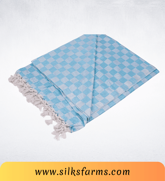 Silk & Farm Super Soft Lightweight Premium Bhagalpuri Dull Chadar – Pure Cotton Feel, All-Season Comfort Blanket, Handcrafted in Bhagalpur - SK036