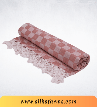 Silk & Farm Super Soft Lightweight Premium Bhagalpuri Dull Chadar – Pure Cotton Feel, All-Season Comfort Blanket, Handcrafted in Bhagalpur - SK037