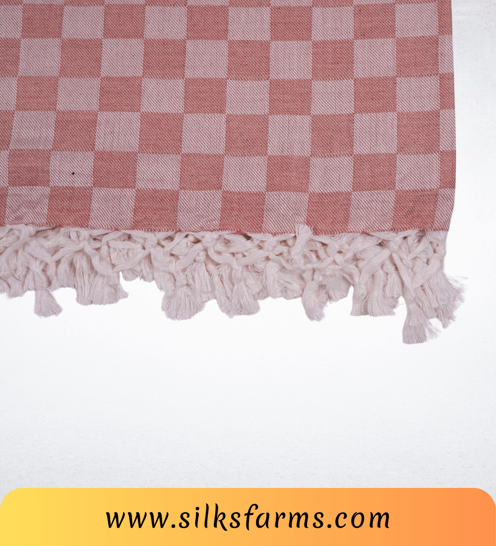 Silk & Farm Super Soft Lightweight Premium Bhagalpuri Dull Chadar – Pure Cotton Feel, All-Season Comfort Blanket, Handcrafted in Bhagalpur - SK037