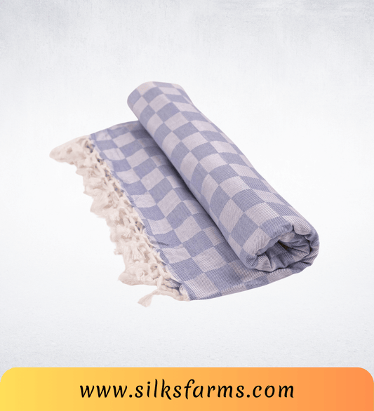 Silk & Farm Super Soft Lightweight Premium Bhagalpuri Dull Chadar – Pure Cotton Feel, All-Season Comfort Blanket, Handcrafted in Bhagalpur - SK007