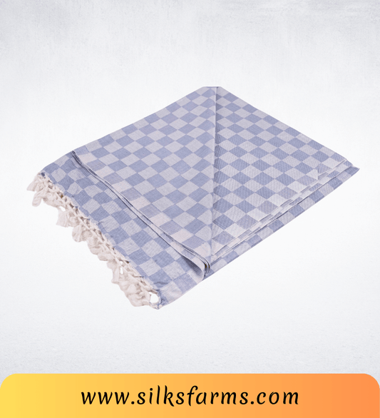 Silk & Farm Super Soft Lightweight Premium Bhagalpuri Dull Chadar – Pure Cotton Feel, All-Season Comfort Blanket, Handcrafted in Bhagalpur - SK007
