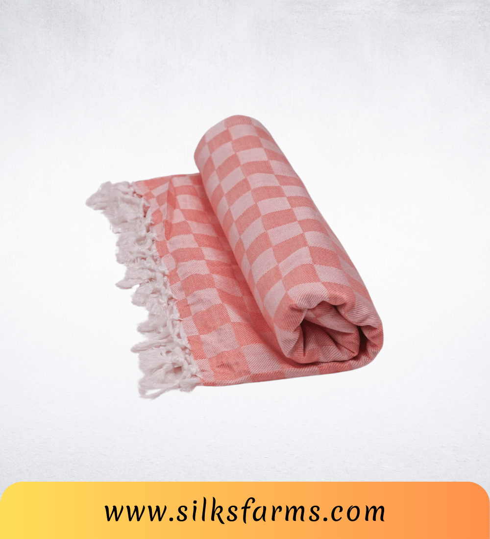 Silk & Farm Super Soft Lightweight Premium Bhagalpuri Dull Chadar – Pure Cotton Feel, All-Season Comfort Blanket, Handcrafted in Bhagalpur - SK008