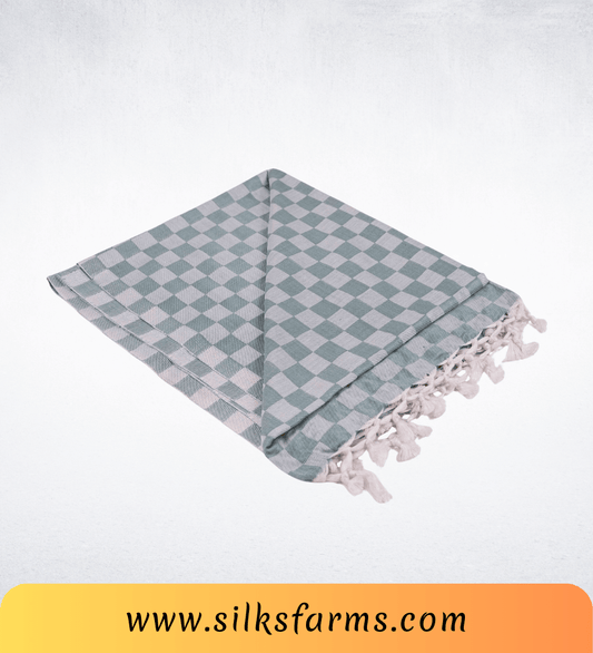 Silk & Farm Super Soft Lightweight Premium Bhagalpuri Dull Chadar – Pure Cotton Feel, All-Season Comfort Blanket, Handcrafted in Bhagalpur - SK009