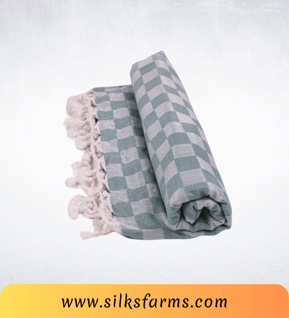 Silk & Farm Super Soft Lightweight Premium Bhagalpuri Dull Chadar – Pure Cotton Feel, All-Season Comfort Blanket, Handcrafted in Bhagalpur - SK009