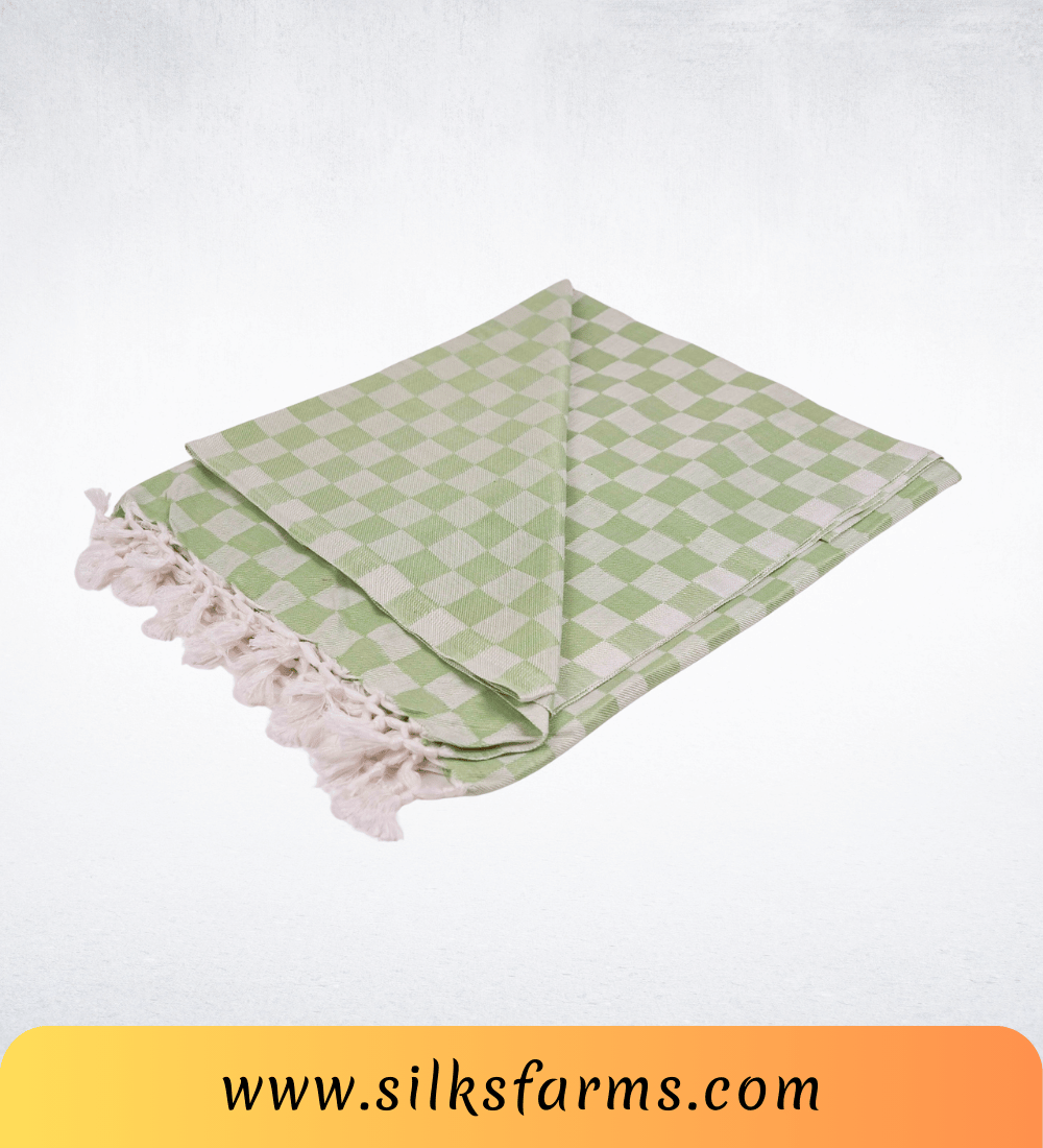 Silk & Farm Super Soft Lightweight Premium Bhagalpuri Dull Chadar – Pure Cotton Feel, All-Season Comfort Blanket, Handcrafted in Bhagalpur - SK011