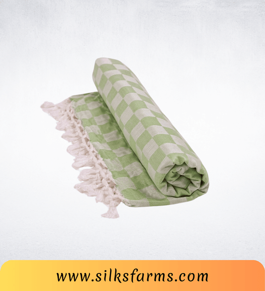 Silk & Farm Super Soft Lightweight Premium Bhagalpuri Dull Chadar – Pure Cotton Feel, All-Season Comfort Blanket, Handcrafted in Bhagalpur - SK011