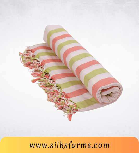 Silk & Farm Super Soft Lightweight Premium Bhagalpuri Dull Chadar – Pure Cotton Feel, All-Season Comfort Blanket, Handcrafted in Bhagalpur - SK014