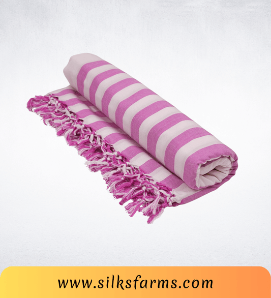 Silk & Farm Super Soft Lightweight Premium Bhagalpuri Dull Chadar – Pure Cotton Feel, All-Season Comfort Blanket, Handcrafted in Bhagalpur - SK015