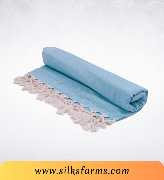 Silk & Farm Super Soft Lightweight Premium Bhagalpuri Dull Chadar – Pure Cotton Feel, All-Season Comfort Blanket, Handcrafted in Bhagalpur - SK018