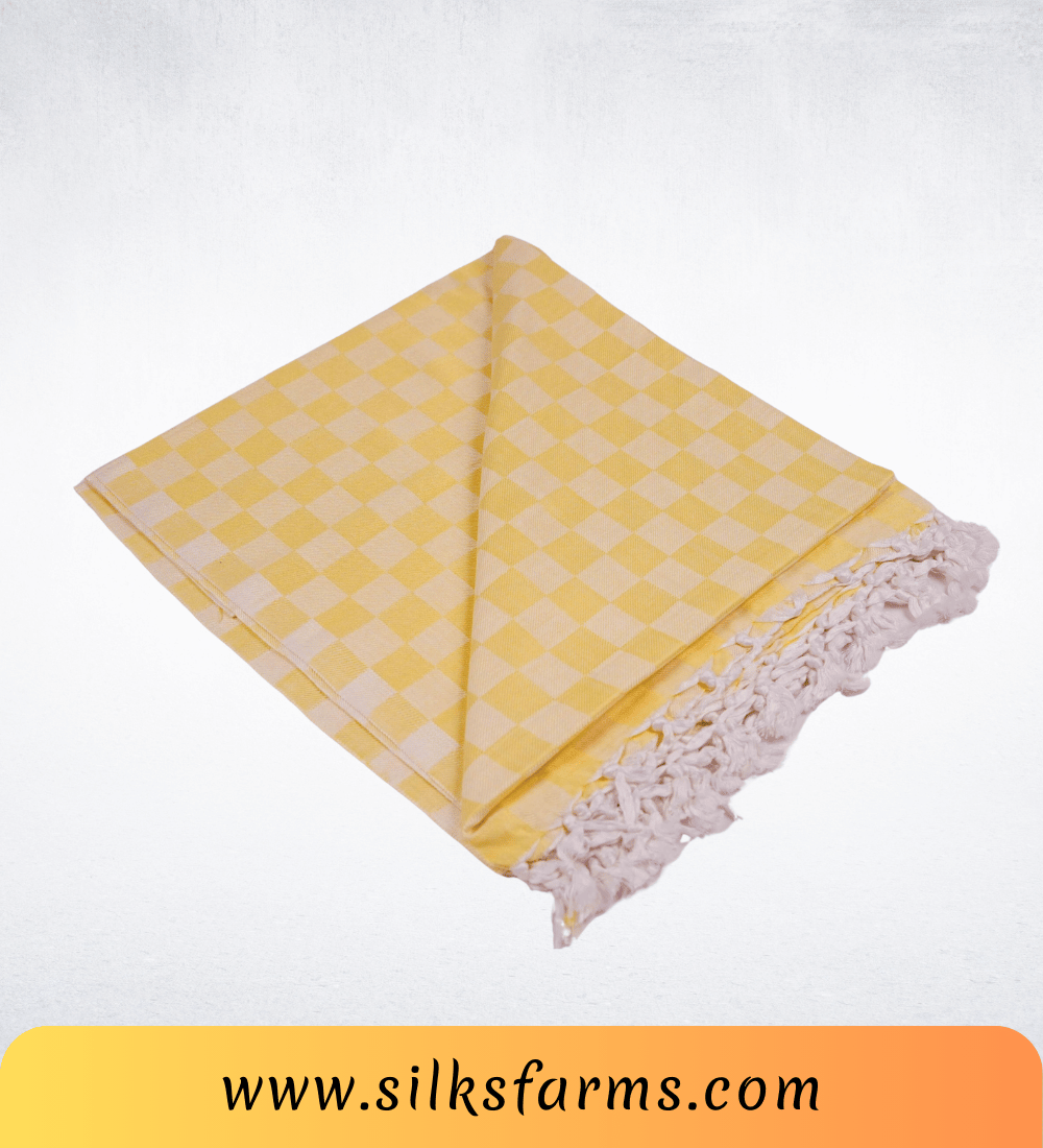 Silk & Farm Super Soft Lightweight Premium Bhagalpuri Dull Chadar – Pure Cotton Feel, All-Season Comfort Blanket, Handcrafted in Bhagalpur - SK019