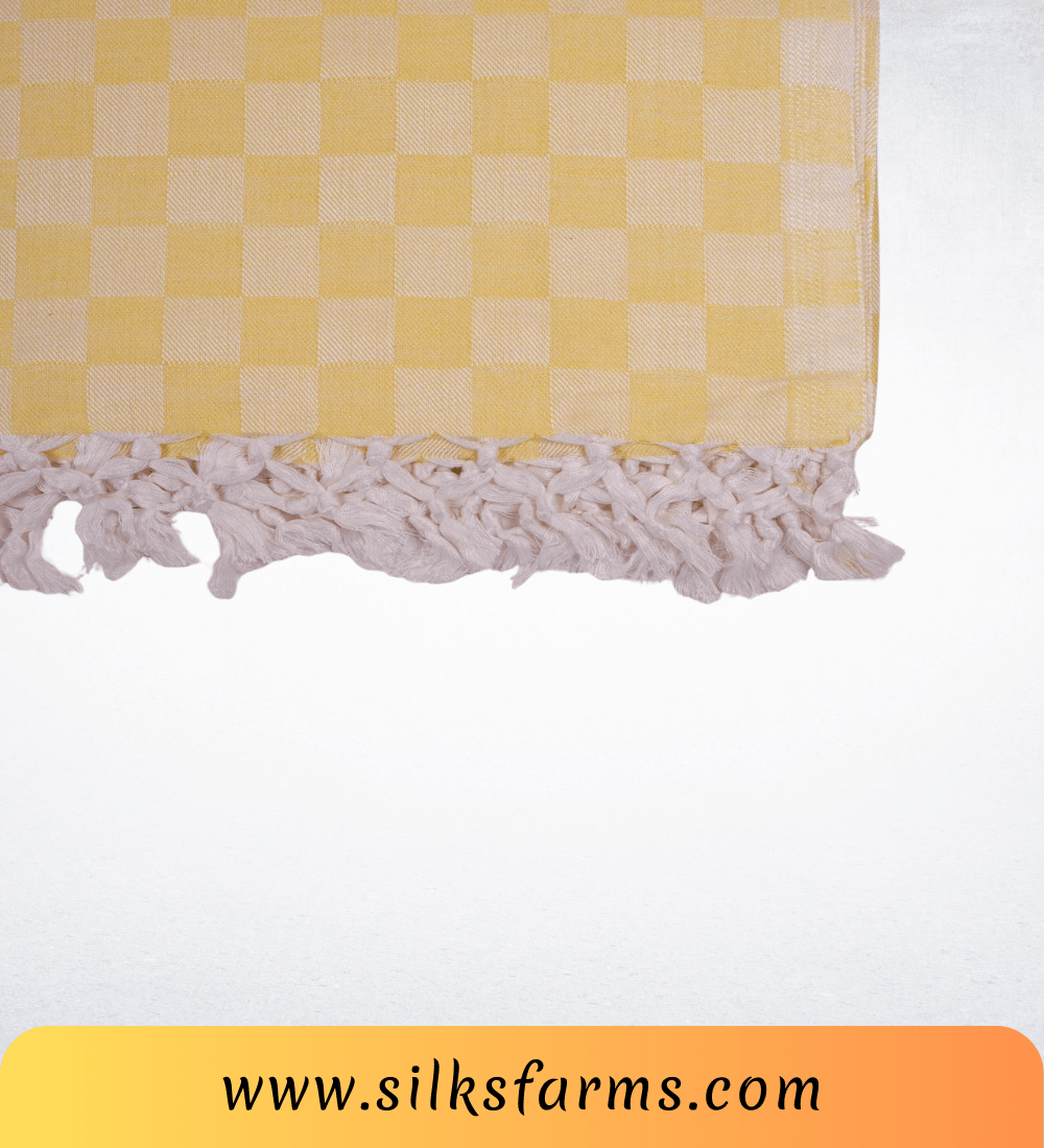 Silk & Farm Super Soft Lightweight Premium Bhagalpuri Dull Chadar – Pure Cotton Feel, All-Season Comfort Blanket, Handcrafted in Bhagalpur - SK019