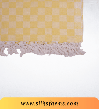 Silk & Farm Super Soft Lightweight Premium Bhagalpuri Dull Chadar – Pure Cotton Feel, All-Season Comfort Blanket, Handcrafted in Bhagalpur - SK019