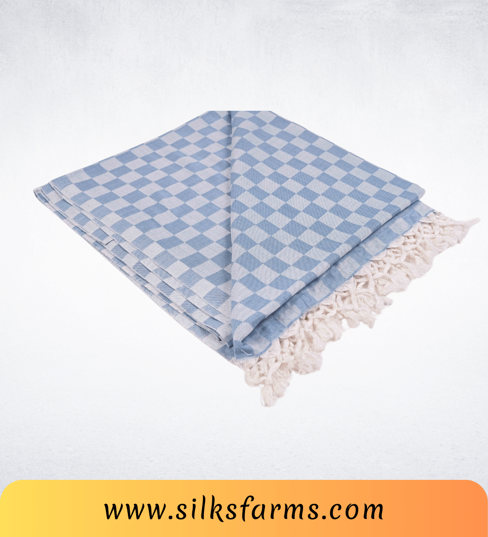 Silk & Farm Super Soft Lightweight Premium Bhagalpuri Dull Chadar – Pure Cotton Feel, All-Season Comfort Blanket, Handcrafted in Bhagalpur - SK026