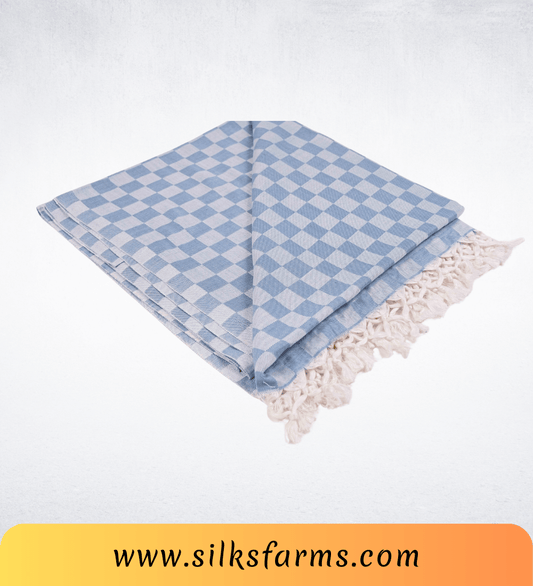 Silk & Farm Super Soft Lightweight Premium Bhagalpuri Dull Chadar – Pure Cotton Feel, All-Season Comfort Blanket, Handcrafted in Bhagalpur - SK026