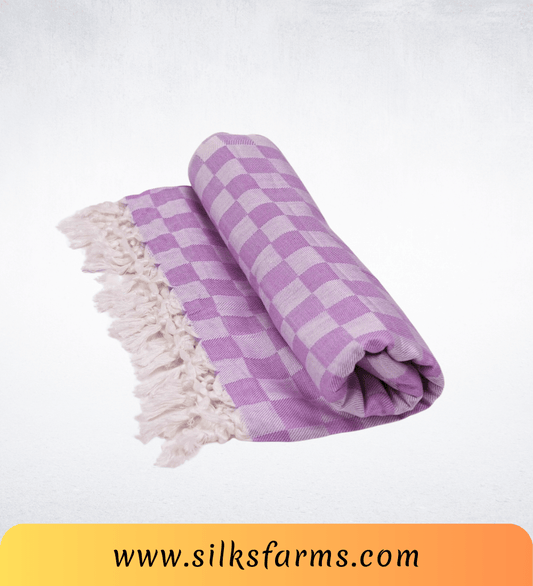 Silk & Farm Super Soft Lightweight Premium Bhagalpuri Dull Chadar – Pure Cotton Feel, All-Season Comfort Blanket, Handcrafted in Bhagalpur - SK028