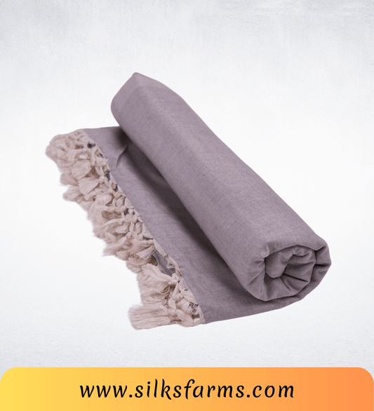 Silk & Farm Super Soft Lightweight Premium Bhagalpuri Dull Chadar – Pure Cotton Feel, All-Season Comfort Blanket, Handcrafted in Bhagalpur - SK031