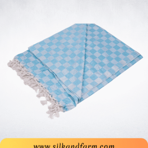 Silk & Farm Authentic Bhagalpuri Dull Chadar 98 × 54 Inches | Premium Cotton Blend | Soft, Lightweight & Breathable | Traditional Woven All-Season Bed Cover for Home & Travel
