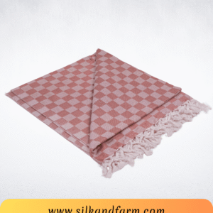 Silk & Farm Authentic Bhagalpuri Dull Chadar 98 × 54 Inches | Premium Cotton Blend | Soft, Lightweight & Breathable | Traditional Woven All-Season Bed Cover for Home & Travel
