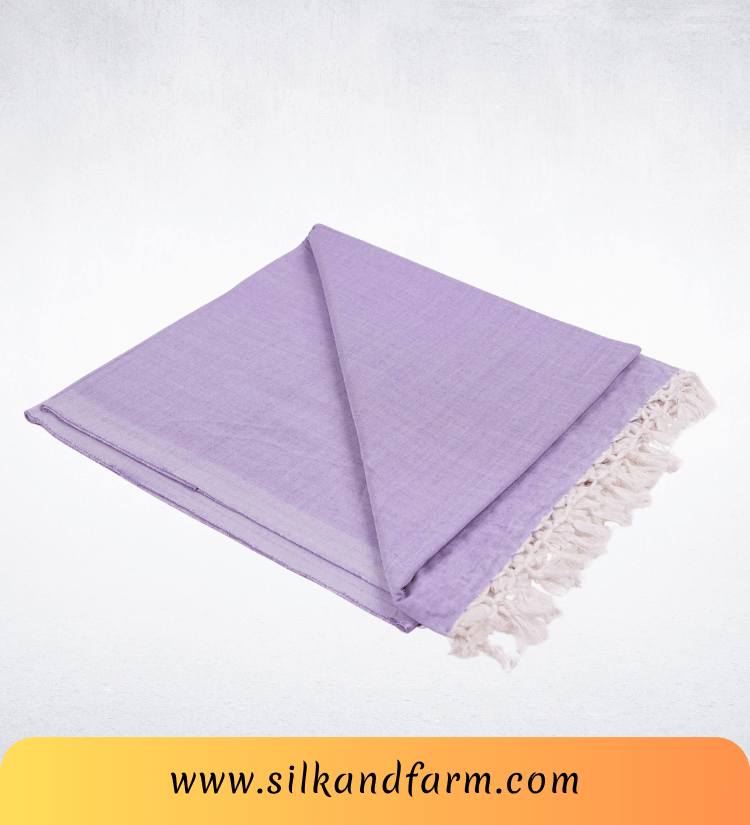 Silk & Farm Authentic Bhagalpuri Dull Chadar 98 × 54 Inches | Premium Cotton Blend | Soft, Lightweight & Breathable | Traditional Woven All-Season Bed Cover for Home & Travel