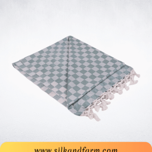 Silk & Farm Authentic Bhagalpuri Dull Chadar 98 × 54 Inches | Premium Cotton Blend | Soft, Lightweight & Breathable | Traditional Woven All-Season Bed Cover for Home & Travel