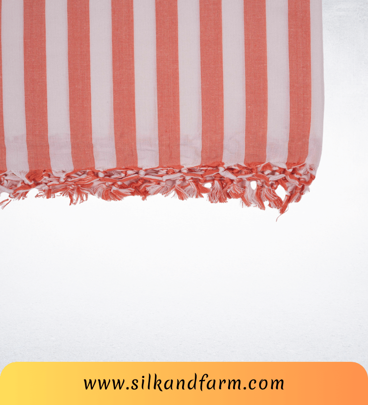 Silk & Farm Authentic Bhagalpuri Dull Chadar 98 × 54 Inches | Premium Cotton Blend | Soft, Lightweight & Breathable | Traditional Woven All-Season Bed Cover for Home & Travel