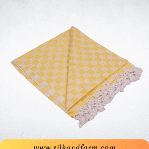 Silk & Farm Authentic Bhagalpuri Dull Chadar 98 × 54 Inches | Premium Cotton Blend | Soft, Lightweight & Breathable | Traditional Woven All-Season Bed Cover for Home & Travel