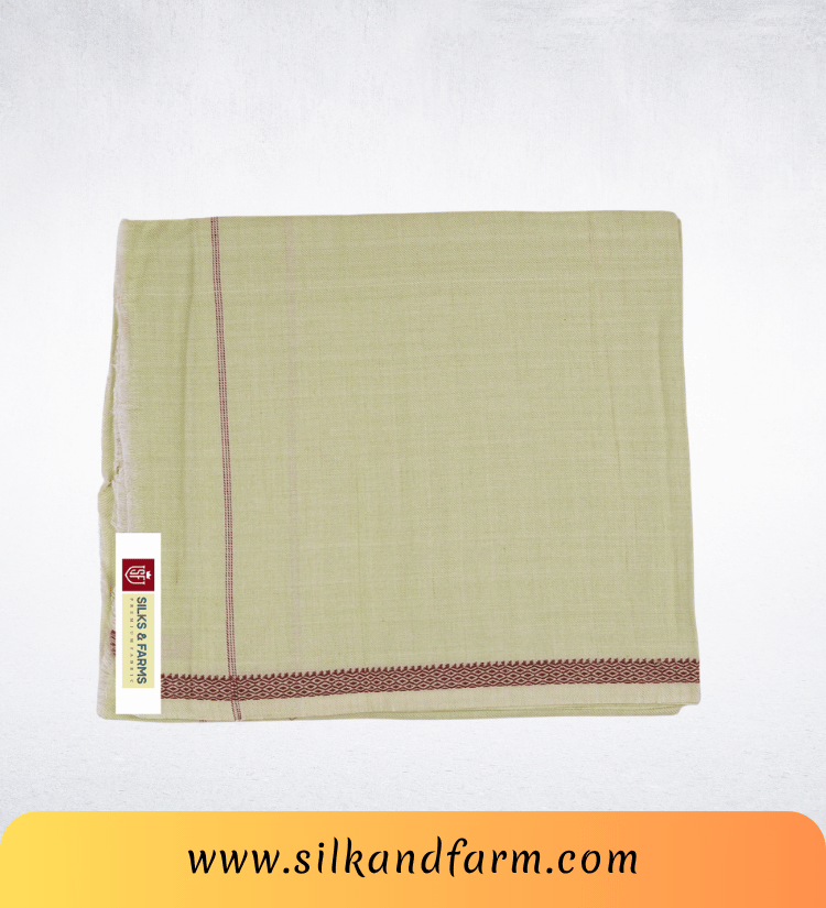 Silk & Farm Authentic Bhagalpuri Dull Chadar 98 × 54 Inches | Premium Cotton Blend | Soft, Lightweight & Breathable | Traditional Woven All-Season Bed Cover for Home & Travel
