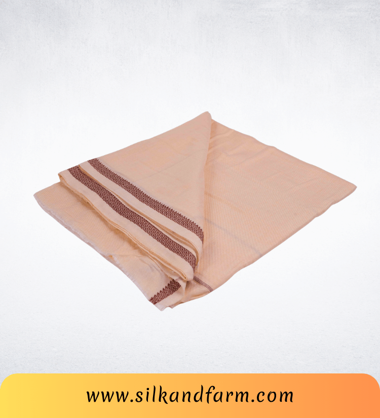Silk & Farm Authentic Bhagalpuri Dull Chadar 98 × 54 Inches | Premium Cotton Blend | Soft, Lightweight & Breathable | Traditional Woven All-Season Bed Cover for Home & Travel