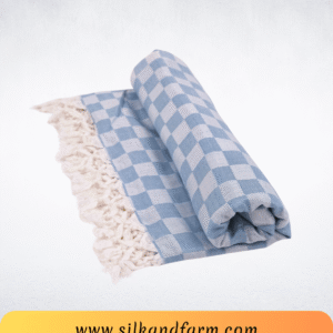 Silk & Farm Authentic Bhagalpuri Dull Chadar 98 × 54 Inches | Premium Cotton Blend | Soft, Lightweight & Breathable | Traditional Woven All-Season Bed Cover for Home & Travel
